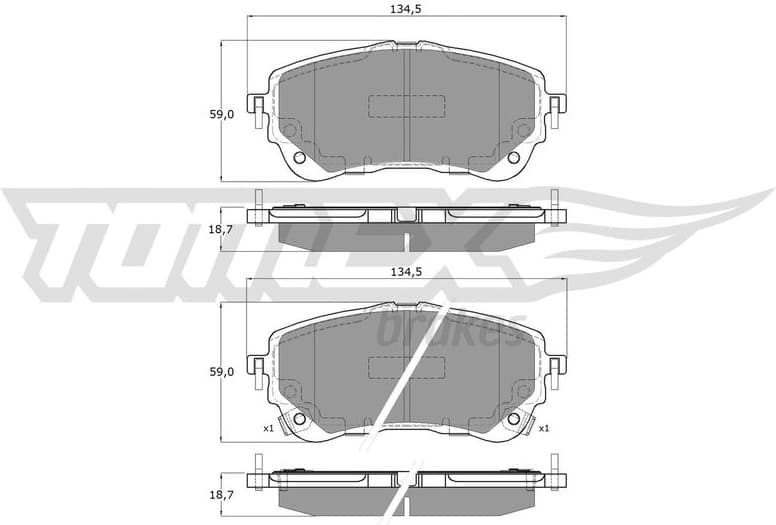 Brake Pad Set, disc brake TX 19-82