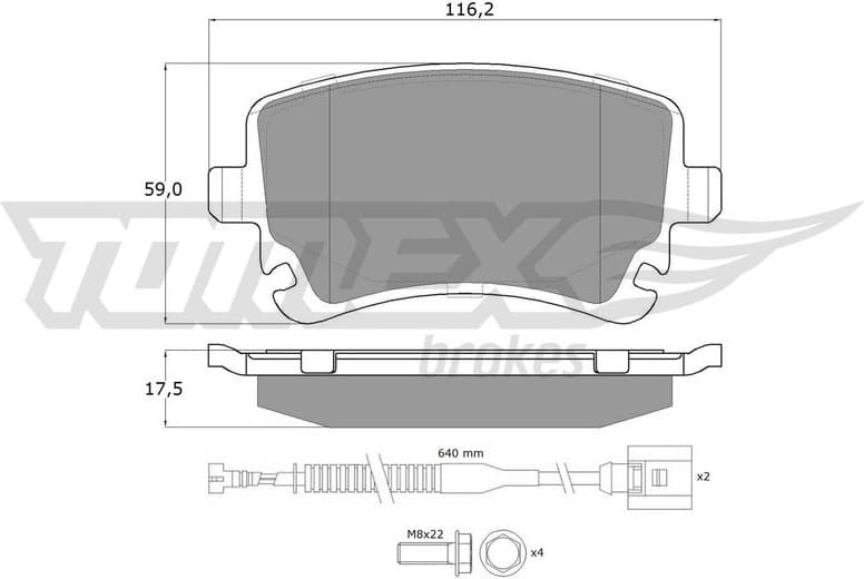 Brake Pad Set, disc brake TX 13-962