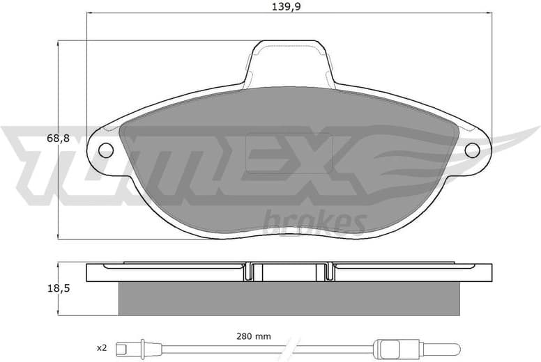 Brake Pad Set, disc brake TX 13-35