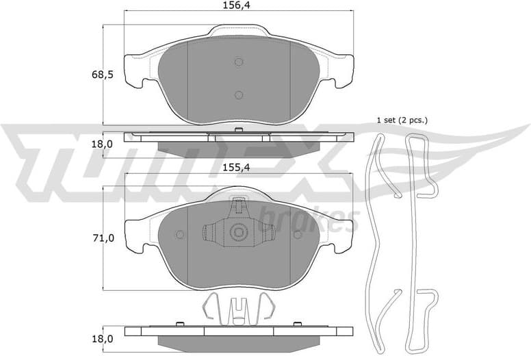Brake Pad Set, disc brake TX 13-50