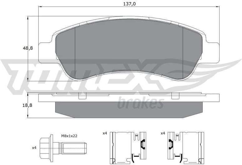 Brake Pad Set, disc brake TX 14-41