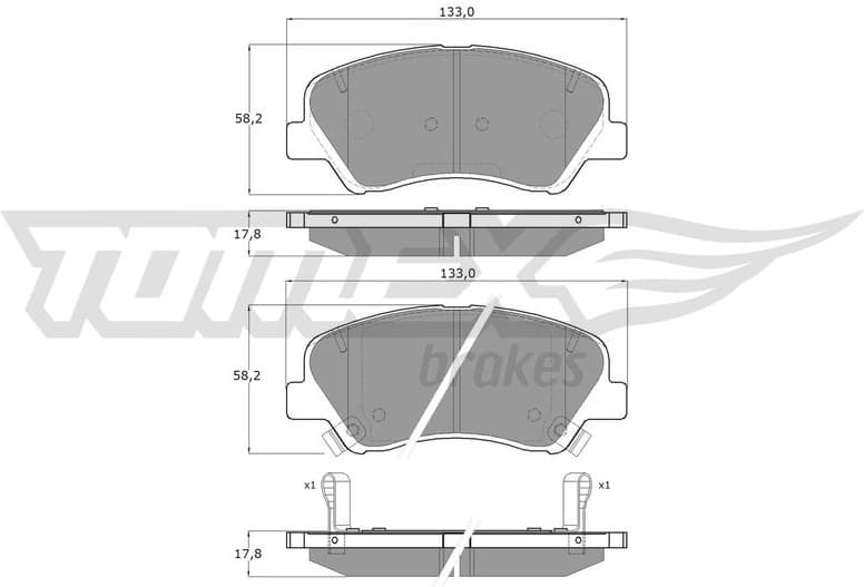 Brake Pad Set, disc brake TX 17-85
