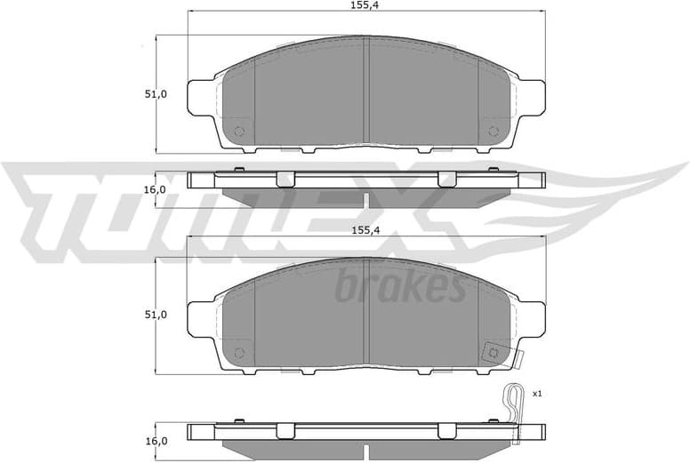Brake Pad Set, disc brake TX 19-31