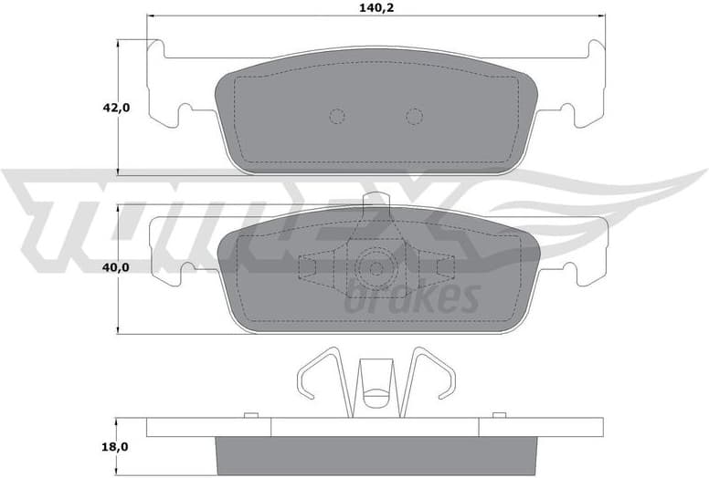 Brake Pad Set, disc brake TX 16-94