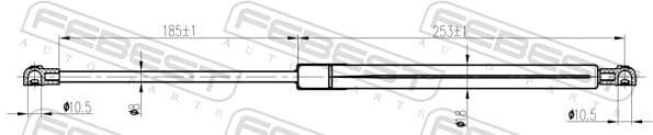 Gas Spring, boot/cargo area 25117-001 - image 2