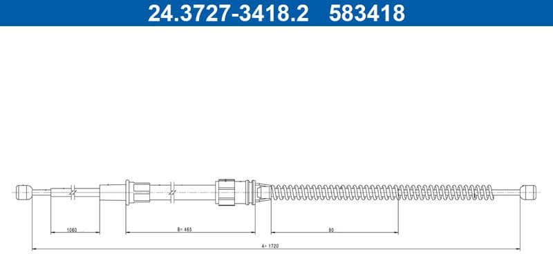 Cable Pull, parking brake 24.3727-3418.2