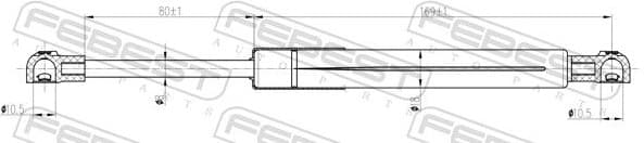 Gas Spring, boot/cargo area 02117-003 - image 2