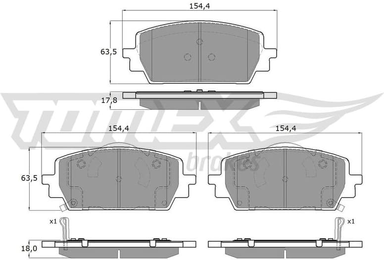 Brake Pad Set, disc brake TX 60-18