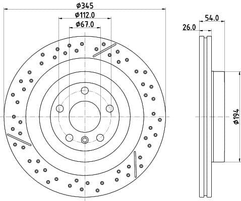 Brake Disc PRO HC 8DD 355 132-461 - image 4