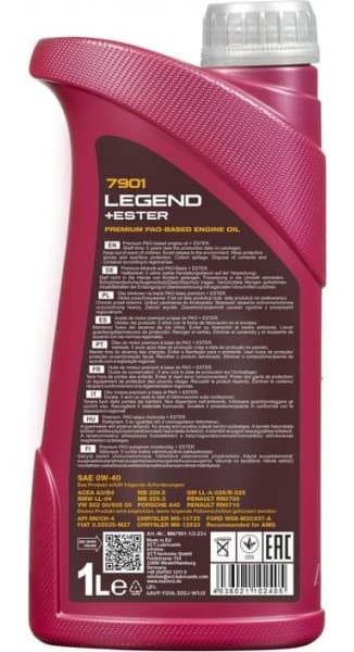 Engine Oil MANNOL 7901 Legend+Ester 0W-40 MN7901-1 - image 2
