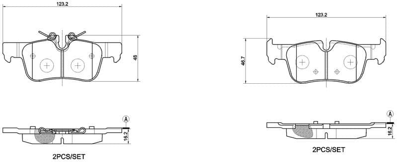 Brake Pad Set, disc brake XTRA LINE P 06 094X