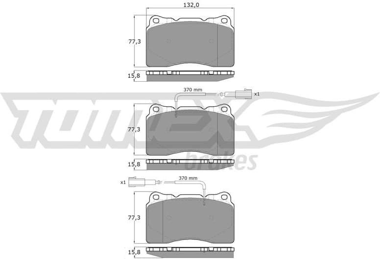 Brake Pad Set, disc brake TX 15-88