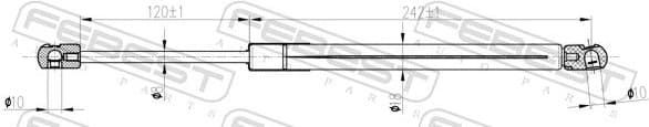 Gas Spring, bonnet 02117-009 - image 2