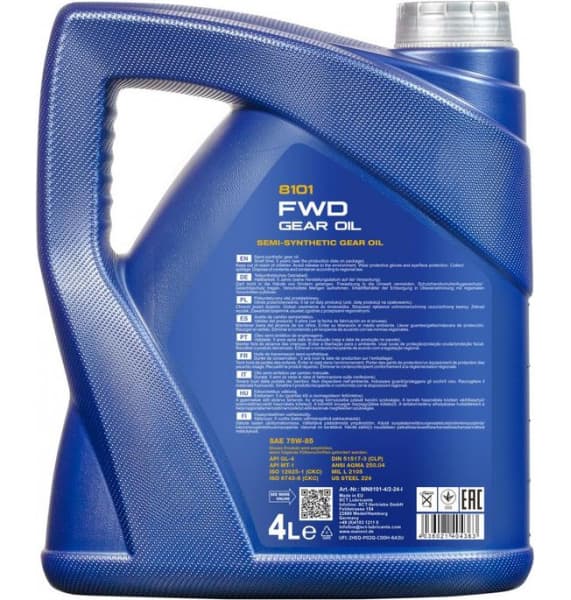 Manual Transmission Oil MANNOL 8101 FWD 75W-85 GL-4 MN8101-4 - image 2
