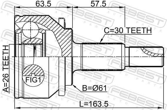 Joint Kit, drive shaft 0110-AXVH70 - image 2