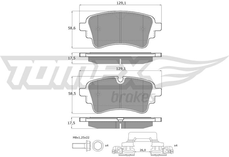 Brake Pad Set, disc brake TX 18-231