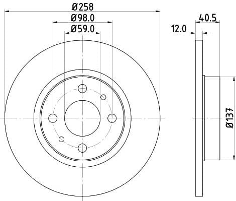 Brake Disc PRO 8DD 355 101-621 - image 4