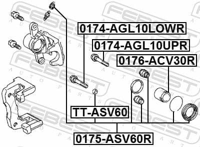 Repair Kit, brake caliper 0175-ASV60R - image 2