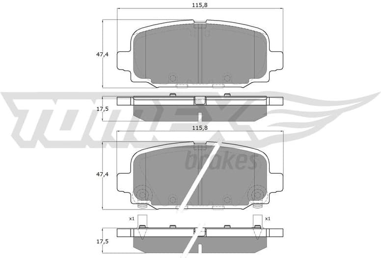 Brake Pad Set, disc brake TX 19-79