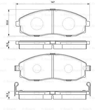 Brake Pad Set, disc brake 0986424670