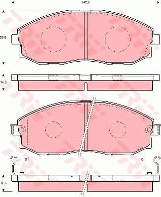 Brake Pad Set, disc brake COTEC GDB3201
