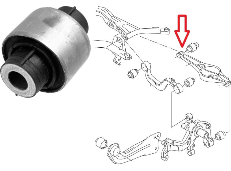 Silentblock rear axle 29917 01