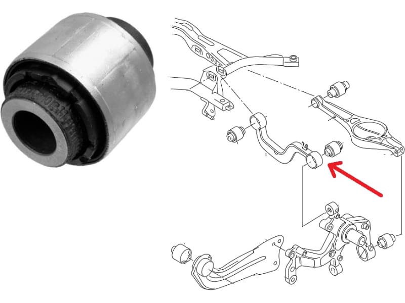 Silentblock rear axle 29918 01