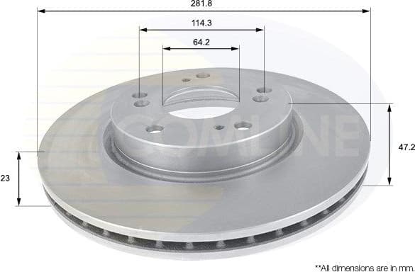 Brake disc, 1pcs FRONT ADC0553V - image 2