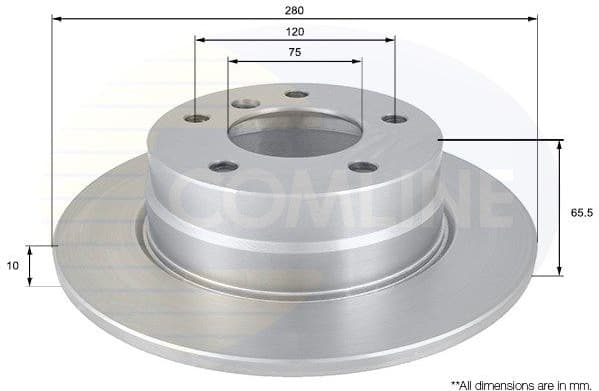 Brake disc, 1pcs REAR ADC1731 - image 2