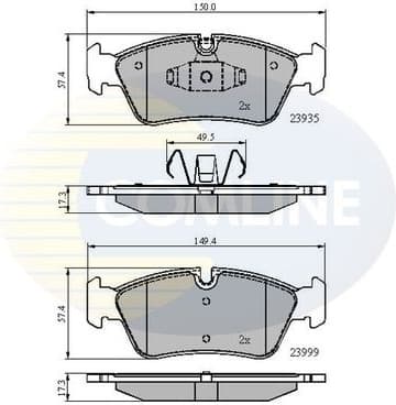 Brake pads front CBP01590