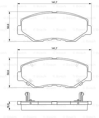 Brake Pad Set, disc brake 0986424809