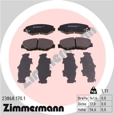 Brake Pad Set, disc brake 23868.170.1