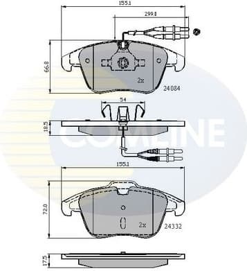 Brake pads front CBP22002