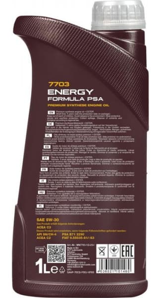 Engine Oil Mannol 7703 Energy Formula PSA 5W-30 MN7703-1 - image 2