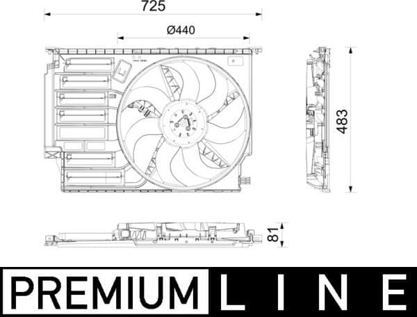 Fan, engine cooling BEHR *** PREMIUM LINE *** CFF671000P