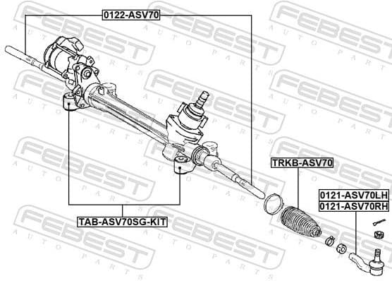 Mounting, steering gear TAB-ASV70SG-KIT - image 2