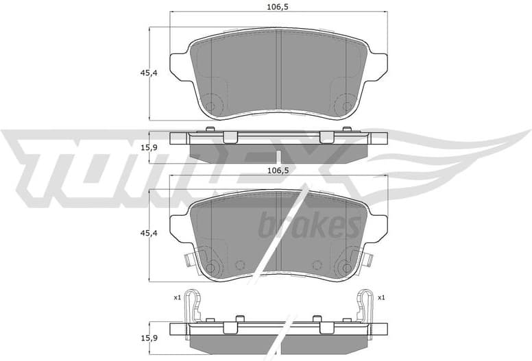 Brake Pad Set, disc brake TX 16-381