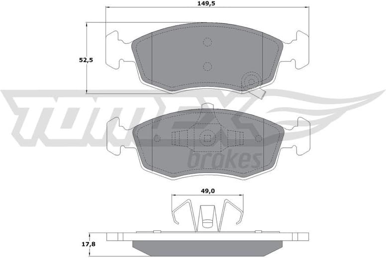 Brake Pad Set, disc brake TX 16-90