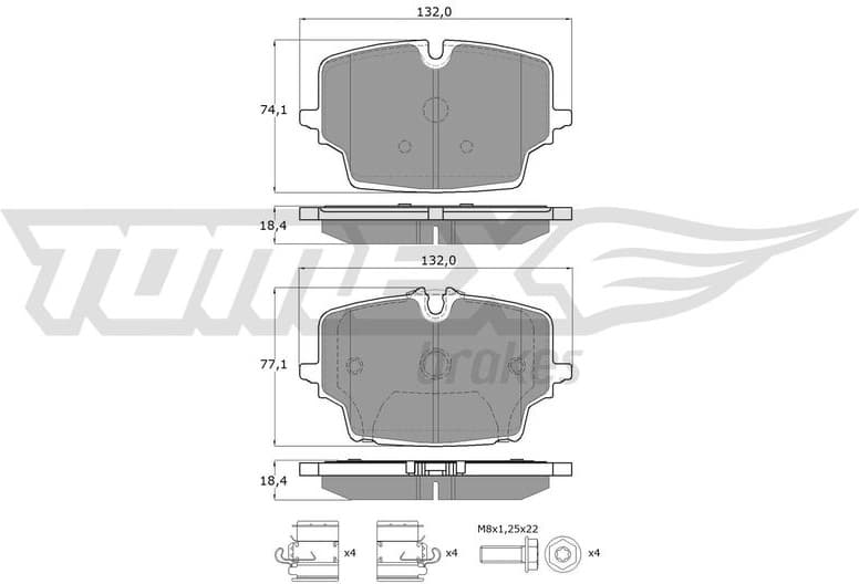Brake Pad Set, disc brake TX 60-76