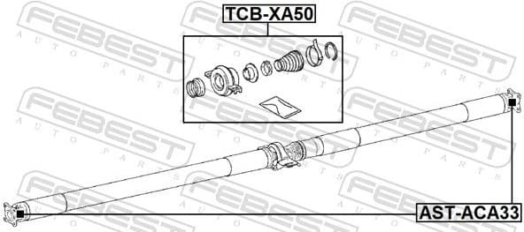 Bearing, propshaft centre bearing TCB-XA50 - image 2