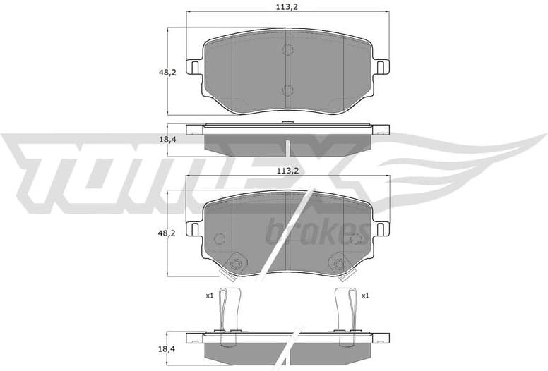 Brake Pad Set, disc brake TX 15-87