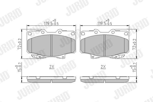 Brake Pad Set, disc brake 572253J - image 2