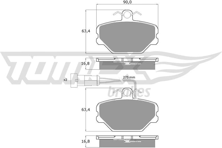 Brake Pad Set, disc brake TX 10-61