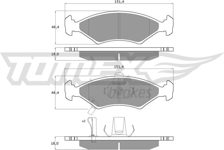 Brake Pad Set, disc brake TX 10-29