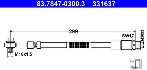Brake Hose 83.7847-0300.3