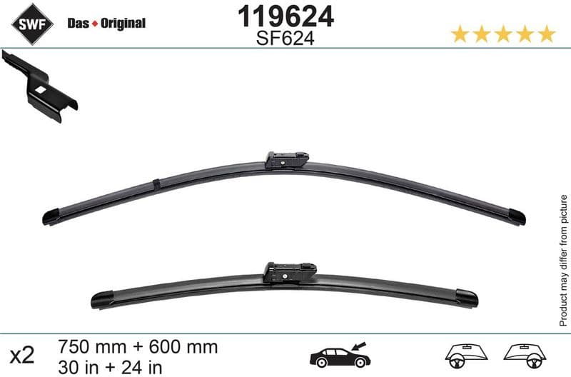 Wiper Blade DAS ORIGINAL SET 119624
