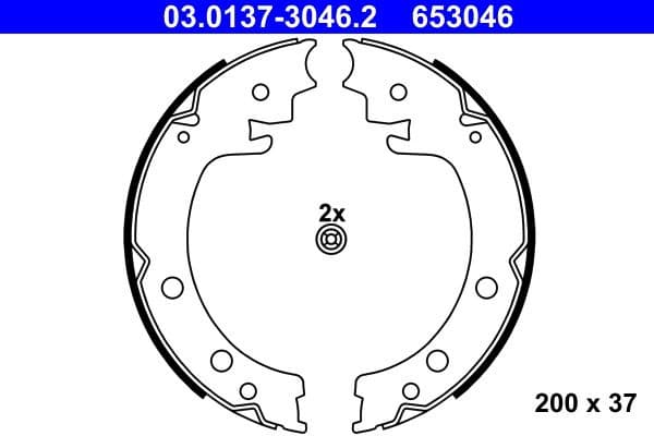 Brake Shoe Set, parking brake 03.0137-3046.2