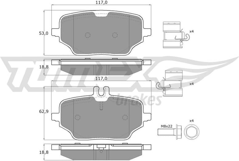 Brake Pad Set, disc brake TX 60-22