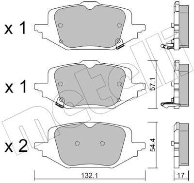 Brake Pad Set, disc brake 22-1397-0