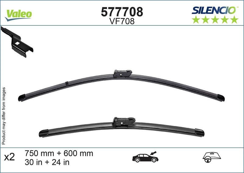 Wiper Blade SILENCIO FLAT BLADE SET 577708